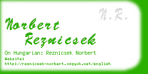 norbert reznicsek business card